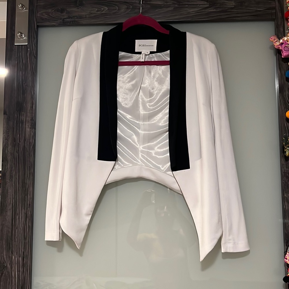 Black and White Tuxedo BCBG Blazer